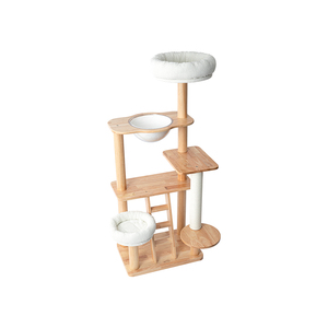 Condominio Moderno y Lujoso para Gatos con Árbol Rascador de Madera Natural de Alta Calidad para Navidad y Halloween - Product Image 6