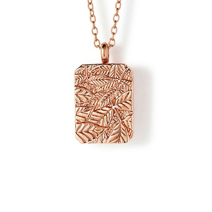 Collar de Plata de Ley 925 de The Quiet Forest, superventas en 25 años, collar con diseño tallado de hojas - Product Image 6