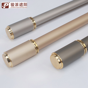 Ensemble de tringles à rideaux modernes de qualité pour décoration de salle d'essayage, rideaux gris, tringles à rideaux doubles en alliage d'aluminium de 28 mm - Product Image 3