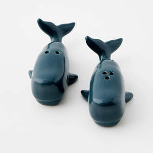 Salière et poivrière en céramique vintage Blue Sea Life 2 "Set - Product Image 5