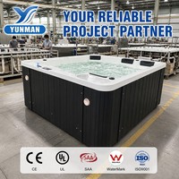 Bain à remous extérieur moderne YUNMAN 2,4 m, spa hydro-massant en acrylique, design autoportant pour villa, garantie 5 ans