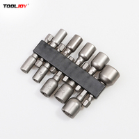 Embout de clé à douille à chocs en acier allié S2, tige hexagonale, pointe magnétique, chromé-zinc, qualité industrielle, portable, sac Oxford, DIY, OEM