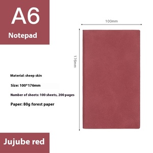 Nouveau style rétro, carnet A5, couverture <span class=keywords><strong>en</strong></span> cuir d'agneau imitation, haute valeur chromatique, reliure cousue pour l'écriture de journaux <span class=keywords><strong>et</strong></span> les cadeaux - Product Image 6