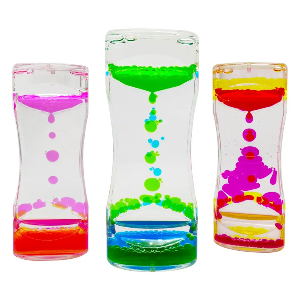 Лидер продаж, сенсорный жидкий пузырь для движения, двухцветный песочный таймер, жидкий таймер, игрушка для детей, развлечение и расслабление