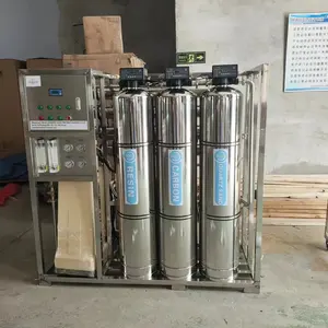 Ligne de purification de l'eau 500 litre hr avec deux machines à sachets d'eau et un réservoir de nettoyage 1000L Hr complet RO purifi de l'eau de l'usine