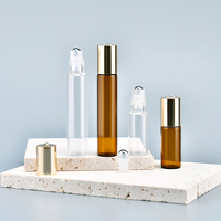 Flacon Roll-on en Verre Ambré Transparent Vide de Haute Qualité pour Huiles Essentielles, Parfums, Aromathérapie et Emballage Cosmétique