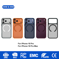 Étui magnétique mat givré anti-traces de doigts avec protection d'appareil photo antichoc pour iPhone 16 17 18 Pro Max (ODM/OEM)