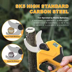 Sécateur électrique professionnel sans fil à batterie pour jardin, cisailles portatives SK5 pour branches épaisses d'arbres - Product Image 2