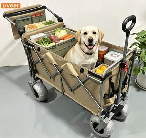 Carrito <span class=keywords><strong>Plegable</strong></span> Multiusos con Llantas Neumáticas y Mango Ajustable, Ideal para Picnics en el Parque o Compras - Product Image 1