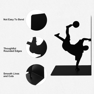 Modern Custom Asymmetrical Football Design Metal <b>Bookend</b> Home Art Decoration Custom Color Size Customized Packing for Home - Product Image 3