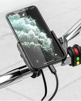 Support de téléphone pour moto en vente chaude, chargeur USB QC3.0 12V-90V, rotation à 360 degrés, support de téléphone pour vélo adapté aux téléphones de 5,4 à 7,2 pouces