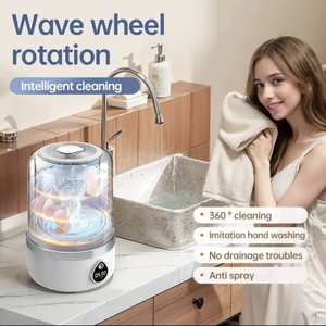Nueva Mini Lavadora Plegable <span class=keywords><strong>de</strong></span> Plástico con Alimentación USB, Lavadora Portátil Semiautomática Todo en Uno para Ropa Interior y Calcetines - Product Image 4