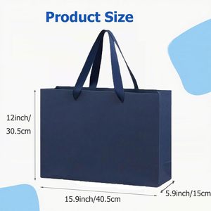 Elegant Black Boutique Paper Bag With <b>Ribbon</b> for Jewelry Packaging Custom Specialty Paper <b>Gift</b> Bag Wholesale Shopping Bag - Product Image 2