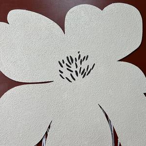 Blanc fleur toile mur Art moderne abstrait 3D <span class=keywords><strong>peinture</strong></span> Quartz sable Texture <span class=keywords><strong>peinture</strong></span> murale pour <span class=keywords><strong>salon</strong></span> chambre mur décor - Product Image 6