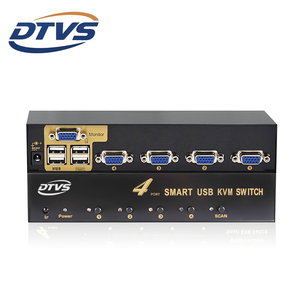 Dtvs <span class=keywords><strong>4</strong></span>-in-1 VGA + <span class=keywords><strong>USB</strong></span> 1080p 60Hz <span class=keywords><strong>usb</strong></span>-kích hoạt mở rộng hiển thị 1920*1080 <span class=keywords><strong>KVM</strong></span> chuyển đổi cho đa-máy tính điều khiển - Product Image 1