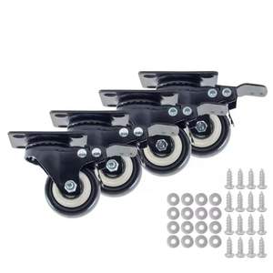 Hoch leistungs rollen Gesamt kapazität lbs (4er-Pack) No Noise Wheels 2-Zoll-Lenkrollen ohne Bremse - Product Image 3