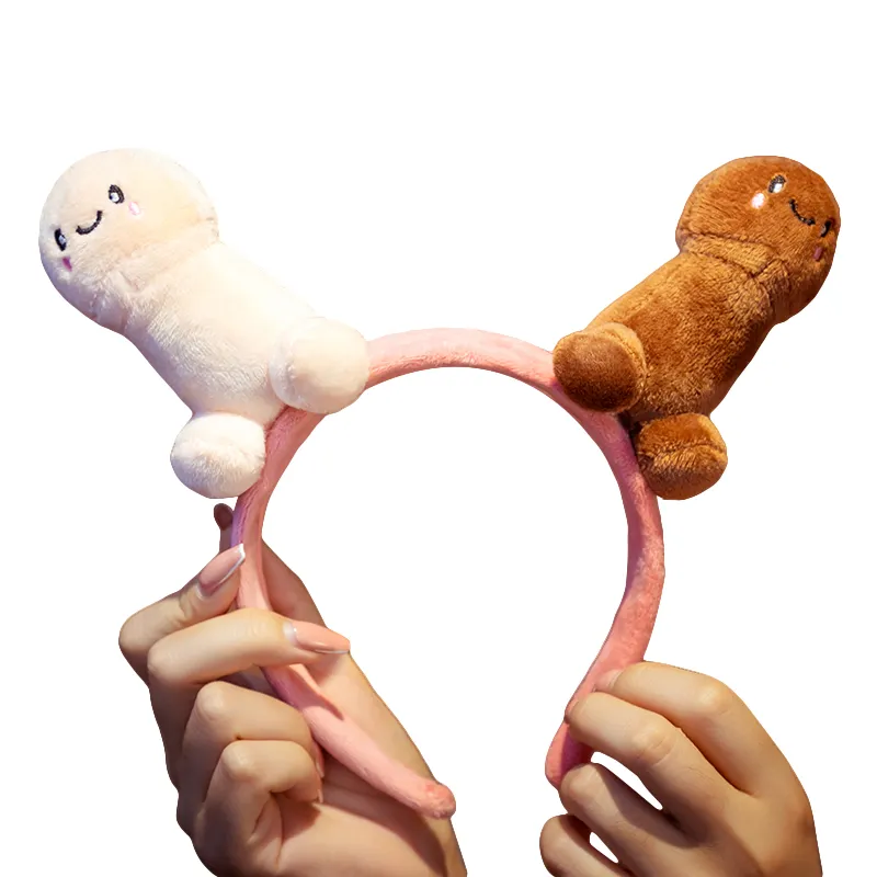 Hot Selling Plush Headband Cock Hairband Face Washing Clean Makeup Tool Plush Toys for Girls