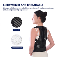 Correcteur de posture dorsal réglable, léger et durable, avec support en maille respirante et fermeture auto-agrippante pour hommes et femmes, soutien lombaire