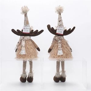 Adorno navideño de ciervo sentado de felpa suave con luces LED, juego de 2 piezas, regalo perfecto de Navidad para niños - Product Image 4