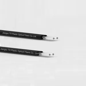 PMMA single core or double cores duplex fiber optic cable 1.0*2.2mm for communication