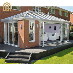 Alucasa Custom 10 x12 12X20 Free Standing Low-E Glass House 4 Season Solarium Veranda Sunrooms in alluminio - Product Image 5