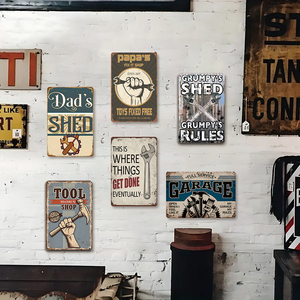 <strong>Vintage</strong> Tin Sign Country Tools Wall Art Plaque Workshop Garage Workshop <strong>Poster</strong> - Product Image 3