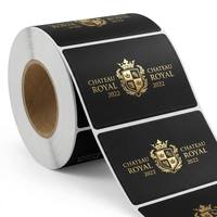 Étiquettes de vin personnalisées en feuille d'or, autocollants imperméables Solaris Vineyard, papier texturé noir de luxe, bouteilles en verre haut de gamme, XGS DECAL
