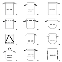 Sacs d'emballage à rabat en polaire anti-poussière avec logo personnalisé imprimé, fermeture à cordon pour accessoires de mode, bijoux, cadeaux