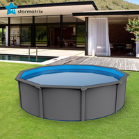 STAR MATRIX SP7312B/BW Stahlwand-Schwimmbad 7m Durchmesser 7,3 m Plans ch becken