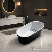 Baignoire autoportante moderne et élégante 1,5m/1,6m/1,7m – Baignoires en acrylique pour la maison et l'hôtel