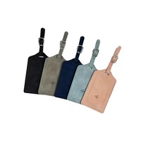 Étiquette de bagage personnalisée en cuir PU, étiquette de nom de voyage personnalisée, étiquette de valise avec logo pour cadeau promotionnel d'entreprise