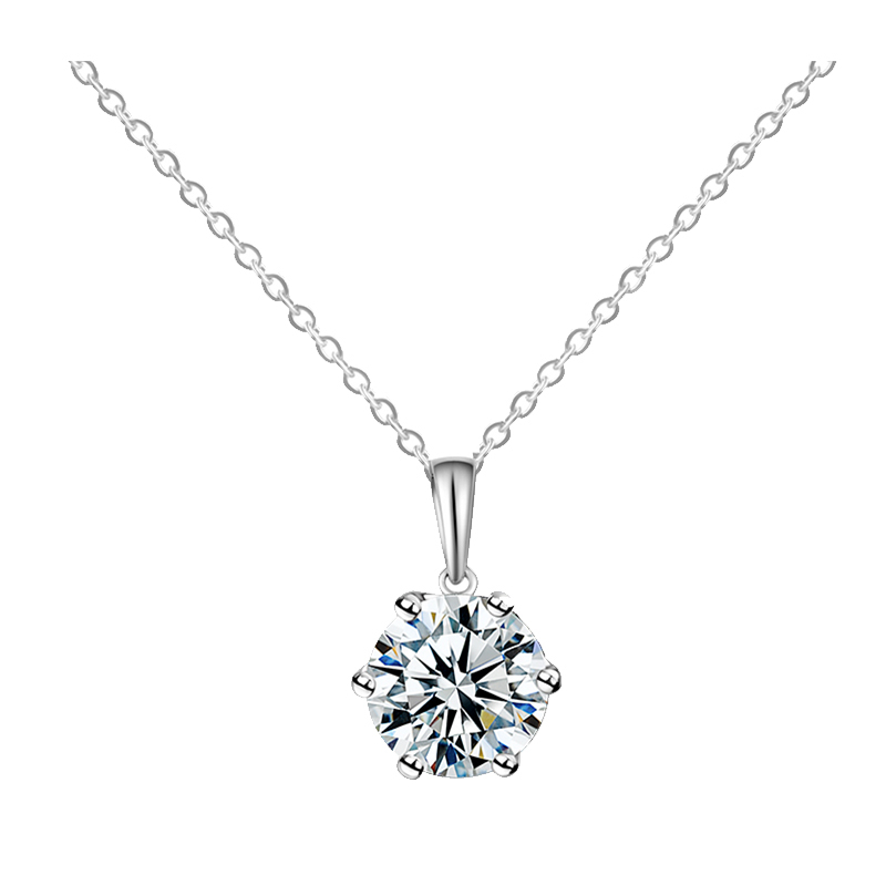 Starsgem Fashion Moissanite Pendant Necklace DEF