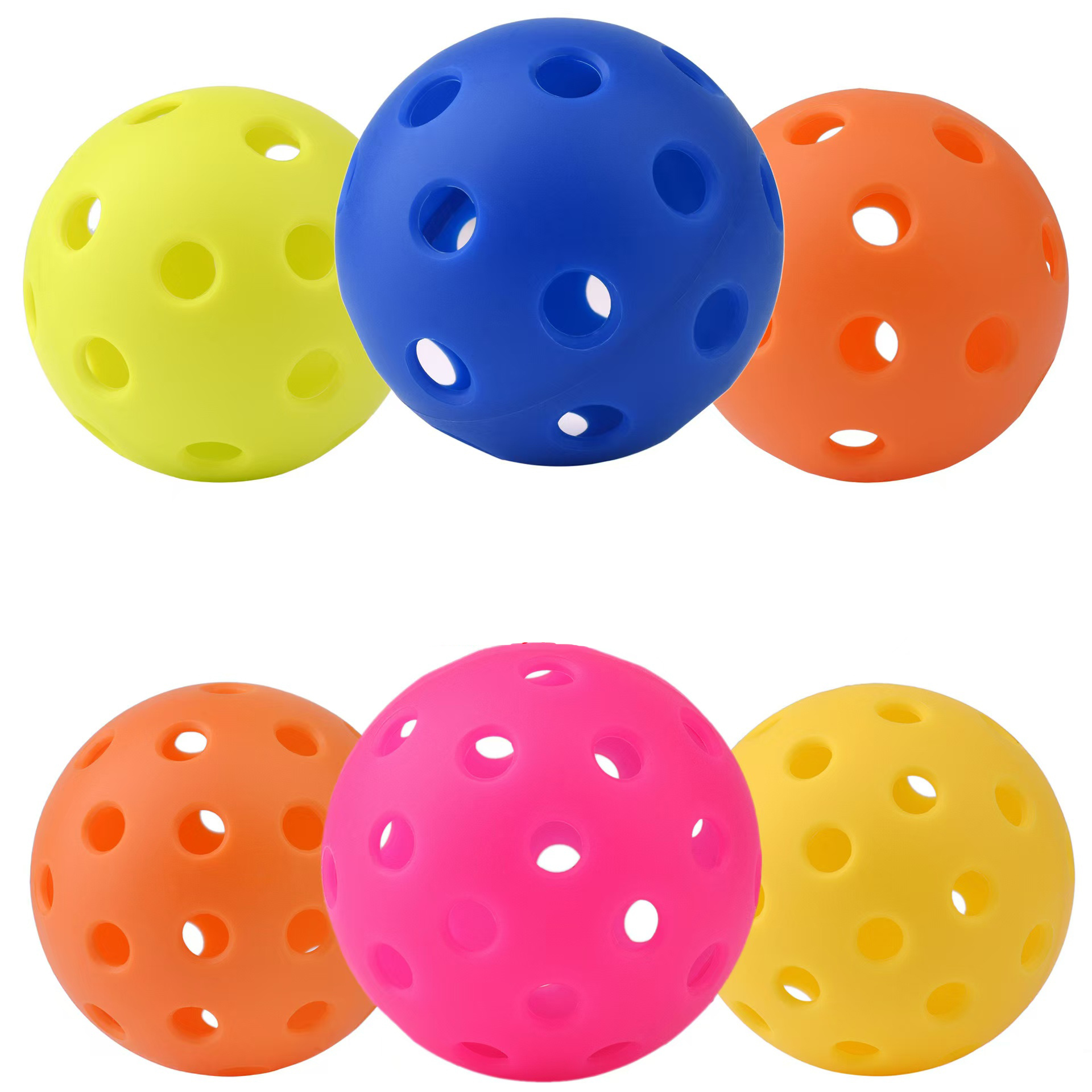 High Quality PE Material Pickleball Direct Factory Wholesale Multi-Color Option with Durable Hole