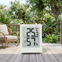 Higrometer dan Termometer Digital Mini dengan Dudukan Meja dan Lubang Gantung untuk Rumah, Kantor, dan Termometer Kamar Mandi Dalam Ruangan