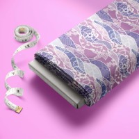 Tissu Popeline de Coton Peigné Tissé Doux Respirant Léger Transparent Imprimé Floral Antistatique pour Vêtements Filles Garçons Literie