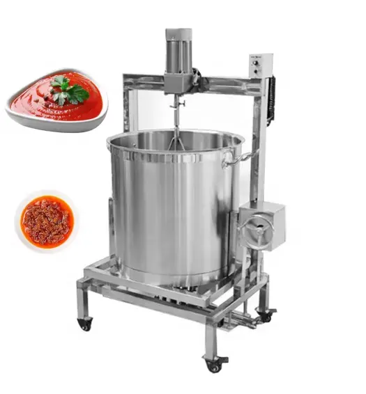 Hervidor mezclador de cocina con camisa de vapor/olla de cocción de alimentos/máquina de cocina automática de acero inoxidable