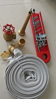 Hongan 1 1/2" Épingles de support pour tuyaux en acier émaillé rouge résistant au feu pour armoire de pompier, équipement de lutte contre l'incendie, service d'extincteurs