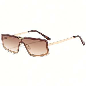 Lunettes de soleil rétro tendance 2025 personnalisables avec logo, monture métallique carrée, style punk, protection UV400, sans monture, œil de chat, pour hommes et femmes - Product Image 2