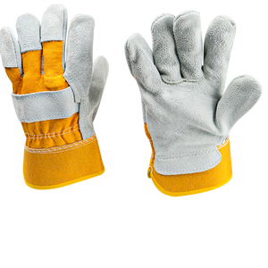 CE EN388 Aprobado Guantes de trabajo de cuero, Protección laboral Guantes de seguridad para las manos para trabajos industriales, jardín, construcción, mecánica - Product Image 3