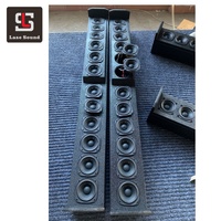 Speaker Line Array Aktif Profesional H-1203 12x3 inci dengan Daya Keluaran 400W, Casing Kayu, untuk Pernikahan & Pesta