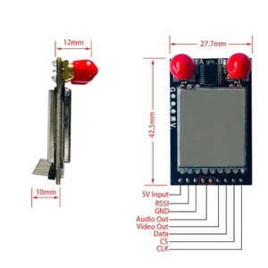 Récepteur vidéo longue portée VRX industriel 5,8 GHz 40 canaux, options plastique et métal pour avions RC, drones FPV et transmission AV - Product Image 5