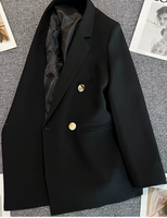 Veste de Costume Élégante pour Femme, Nouvelle Version Coréenne Printemps-Automne 2026, Style Célébrité Internet, Double Boutonnage, pour Affaires