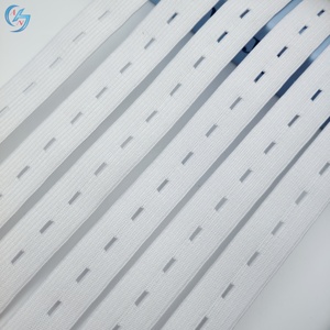 Sangle élastique en polyester blanc et noir de 20 mm et 25 mm, réglable avec œillets pour textiles de maison, sacs et vêtements - Product Image 4