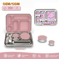 Aohea Chine Grande Usine Bon Prix Boîte Bento en Acier Inoxydable 304 Qualité Alimentaire Compartimentée Anti-fuite Boîtes à Déjeuner pour Adultes et Bureau