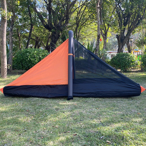 Tenda Gonfiabile Monoposto Pieghevole Leggera a Doppio Strato per Quattro Stagioni, in Poliestere 210T, con Protezione Solare per Campeggio - Product Image 2