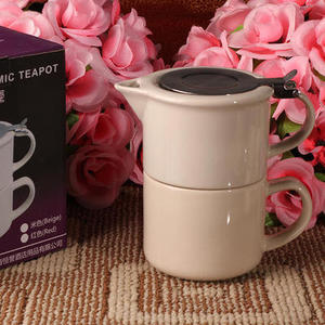 OEM Ceramic <strong>teapot</strong> for <strong>one</strong> with filter for tea brewing <strong>Teapot</strong> for <strong>one</strong> Set with <strong>Cup</strong> and Infuser - Product Image 3