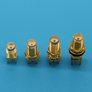 Für SMA-weiblicher gerader Löttyp mit langem Stift für HF-Anwendung Edelstahl gehäuse für Leiterplatte - Product Image 2