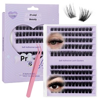 Faux cils segmentés de style européen et américain pour femmes, naturels, volumineux, en fibres de haute qualité, combinaison multi-tailles, 120 cils