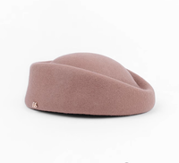 A102101 100% Gorro de fieltro de lana Gorro de boina de mujer de alta calidad Sombrero de invierno de moda retro británico Sombrero formal