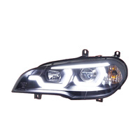 Nouvel ensemble de phares X5 E70 2007-2013 12V LED à double faisceau avec projecteur DRL et clignotant, kit de rétrofit universel de haute qualité, garantie 6 mois